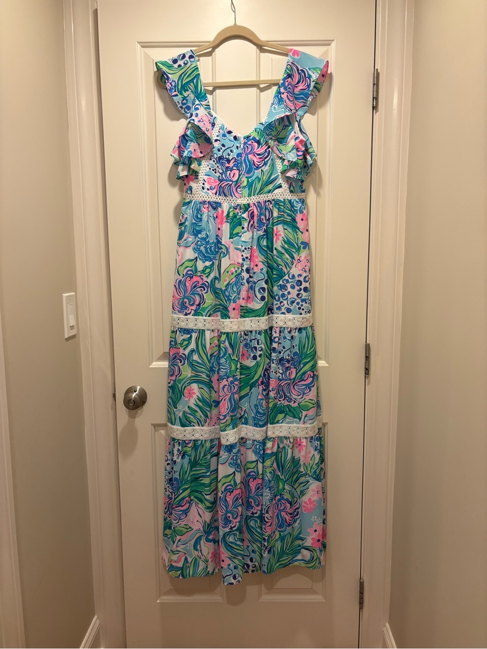 Lilly Pulitzer Ivie Maxi Dress Kitten Around - Picture 2 of 5